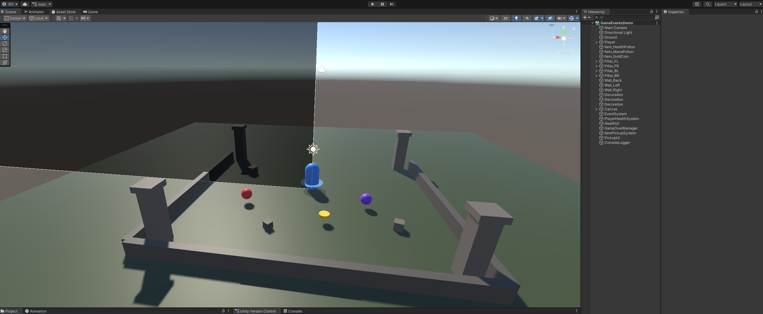 Game Events Toolkit Inspector